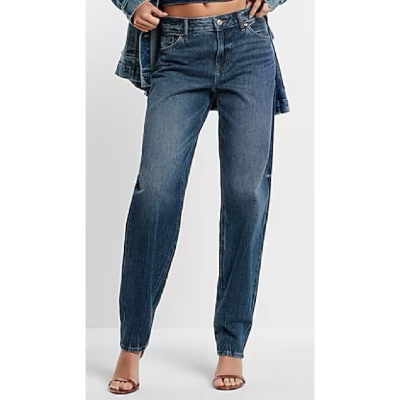 Express Denim - Express Women’s Relaxed Tapered Mid Rise Jeans